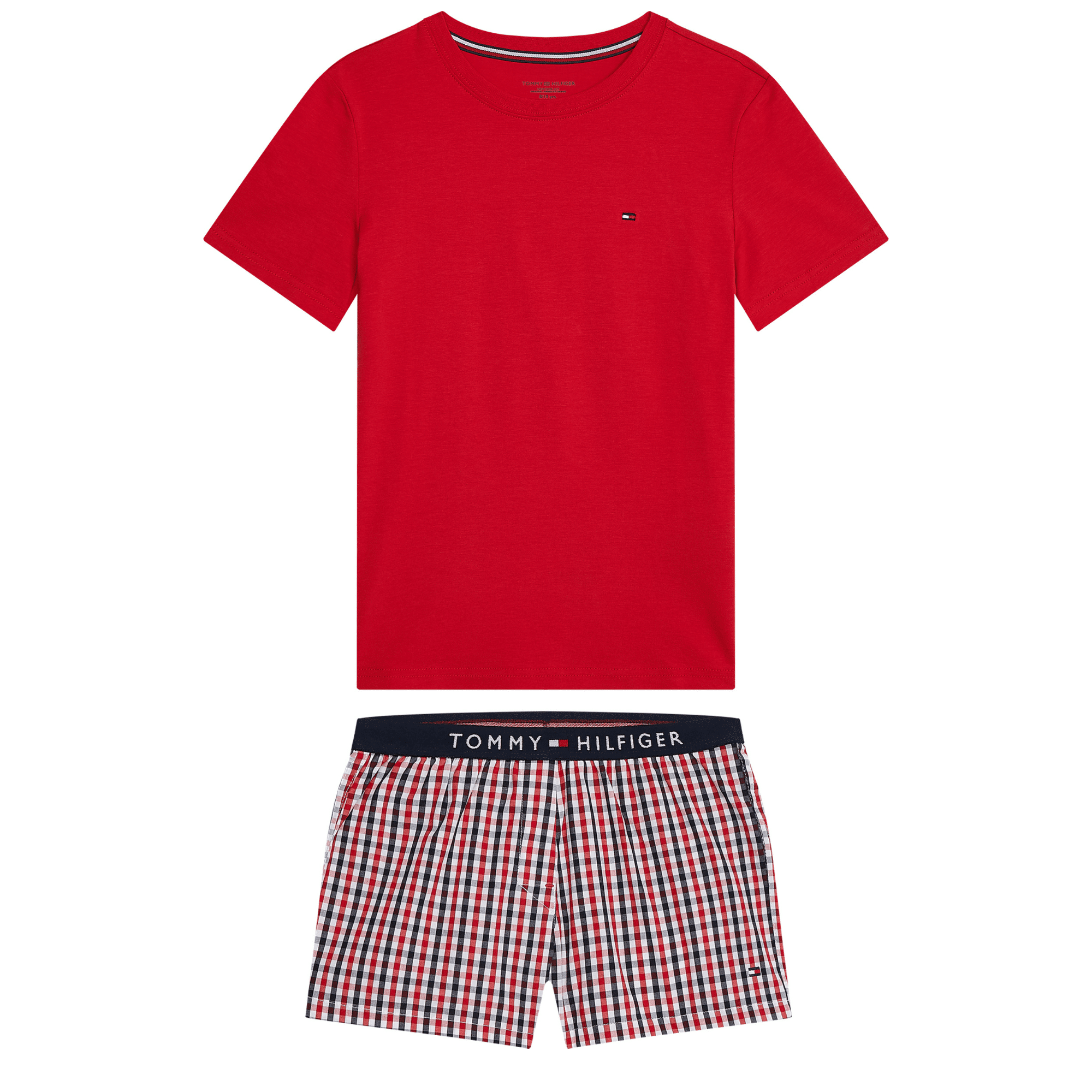 Tommy Hilfiger Sleeve Gingham Pyjama Set - Life Clothing - Children's designer