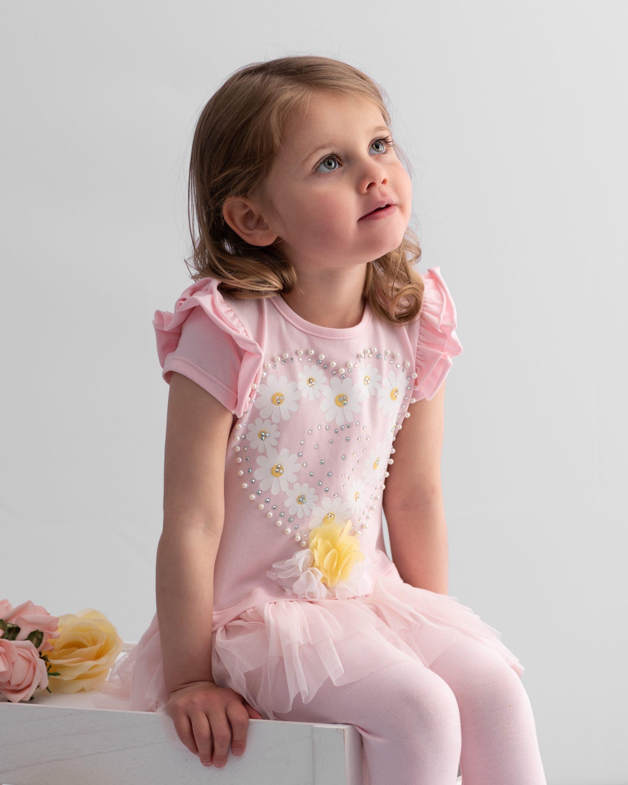 Caramelo Daisy Heart Leggings Set - Kids Life Clothing
