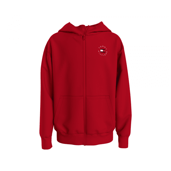 Tommy Hilfiger red zip hoodie