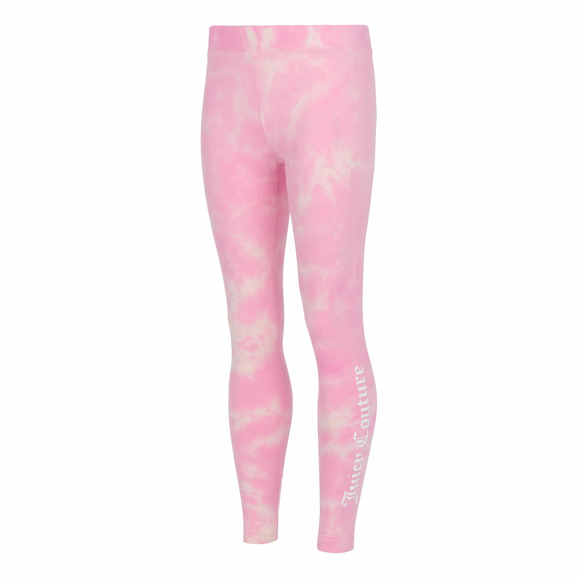 Juicy Couture girls pink tie dye leggings side view