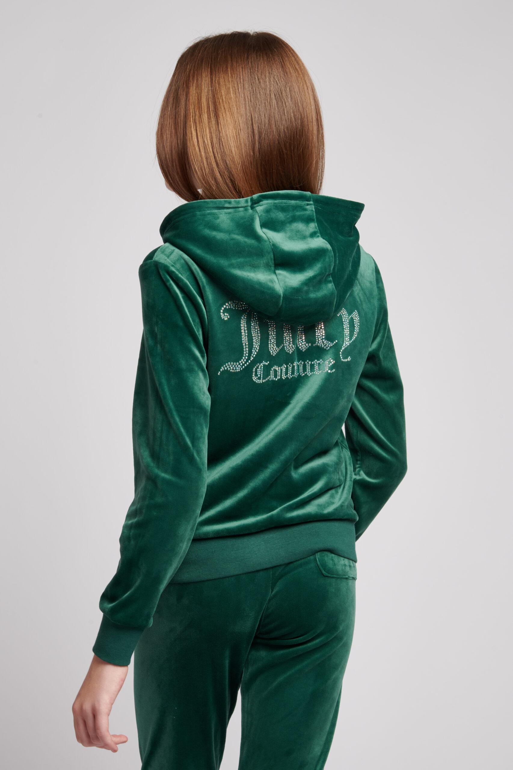 juicy couture green velour tracksuit back view