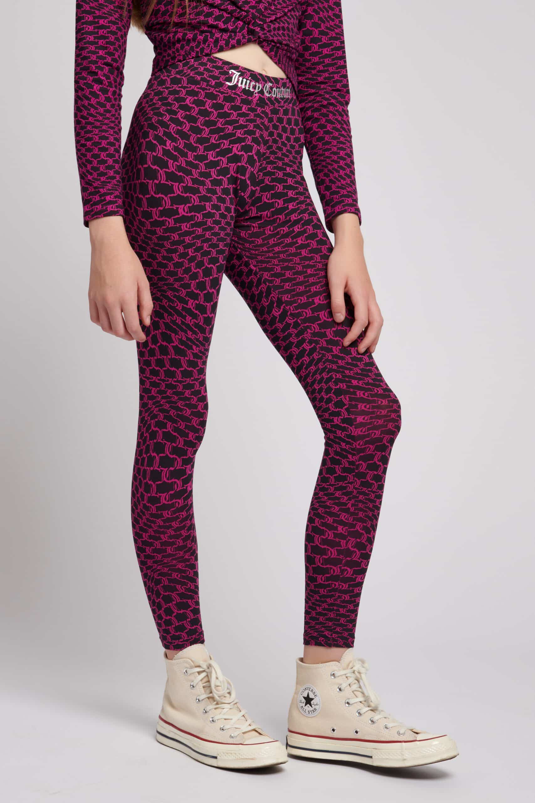 juicy couture pink patterned leggings