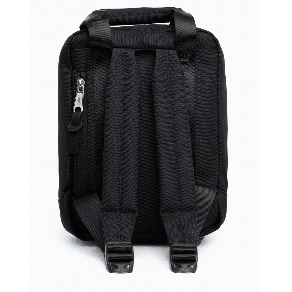 hype unisex black backpack back view