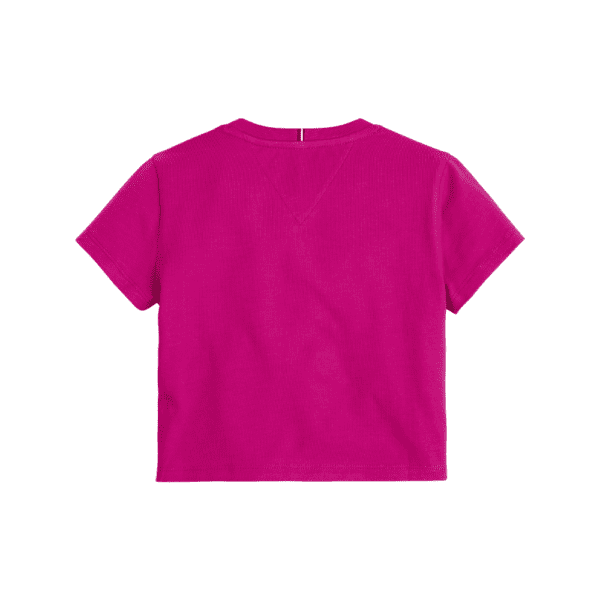 tommy hilfiger girls pink cropped tshirt back view