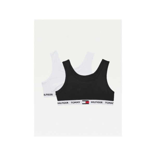 Tommy Hilfiger girls crop tops black and white
