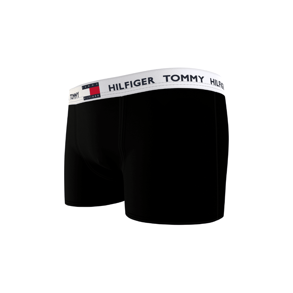tommy hilfiger boys black boxer shorts side view
