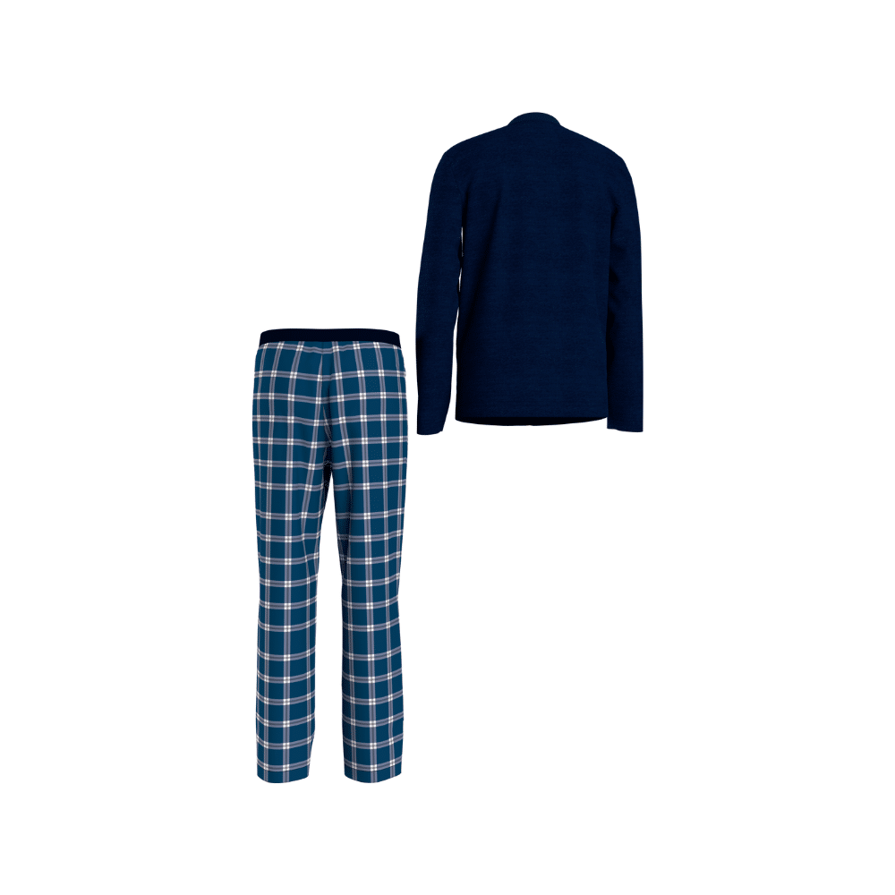 tommy hilfiger boys checked pyjamas with top