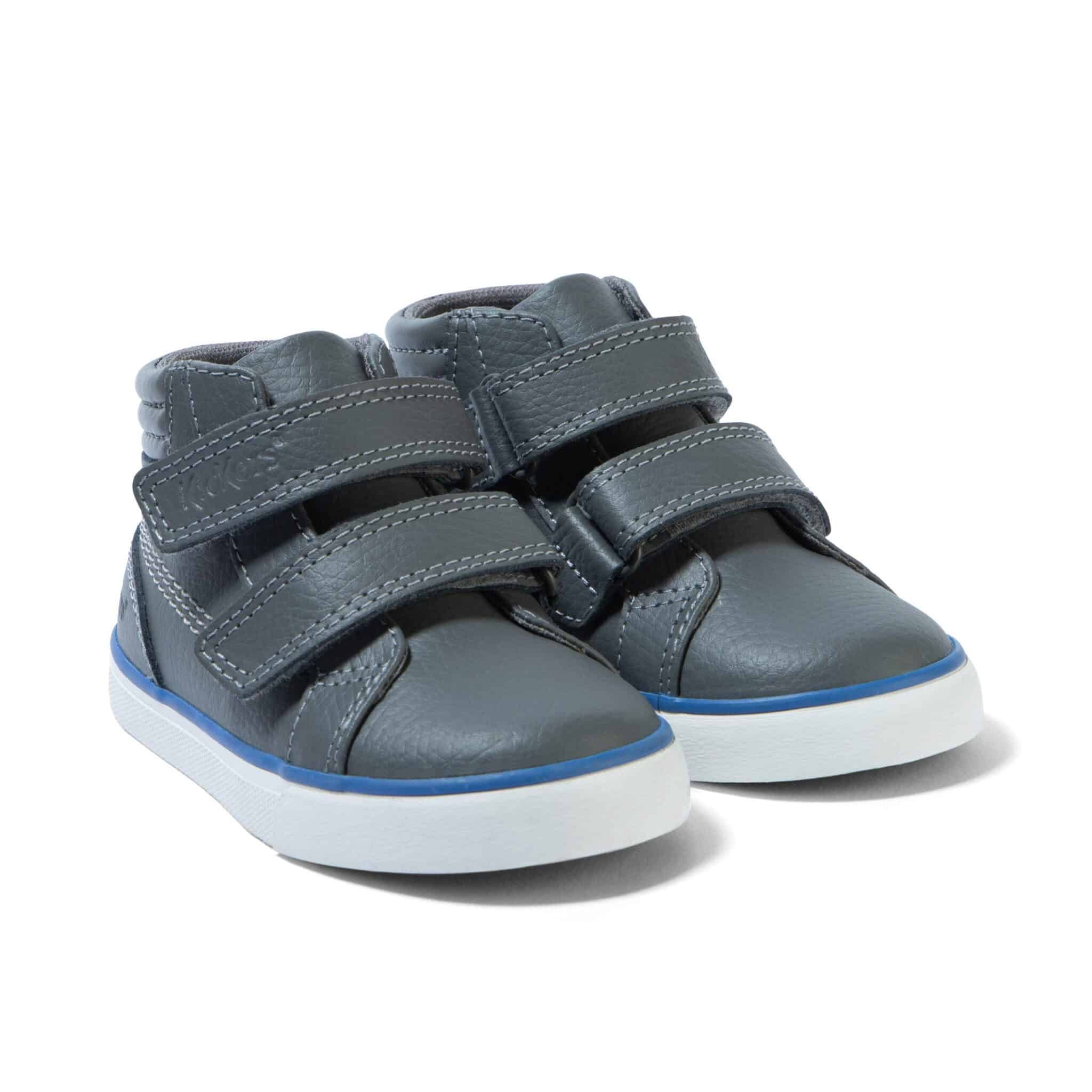 kickers tovni navy boys hi top leather shoes