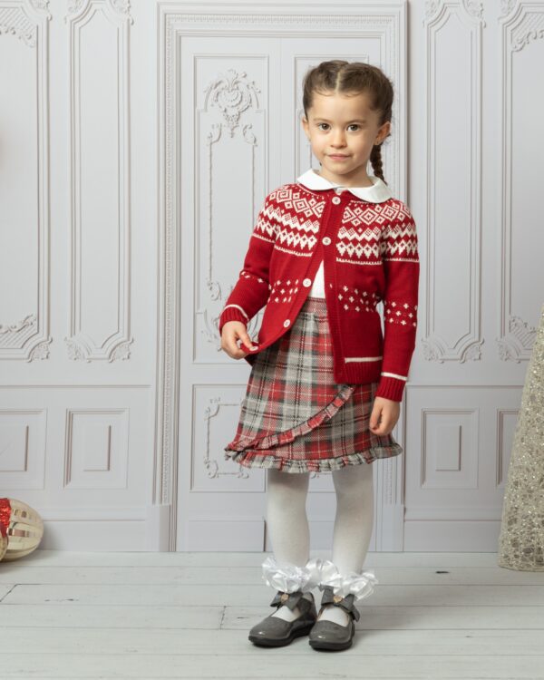 girls red designer christmas outfit