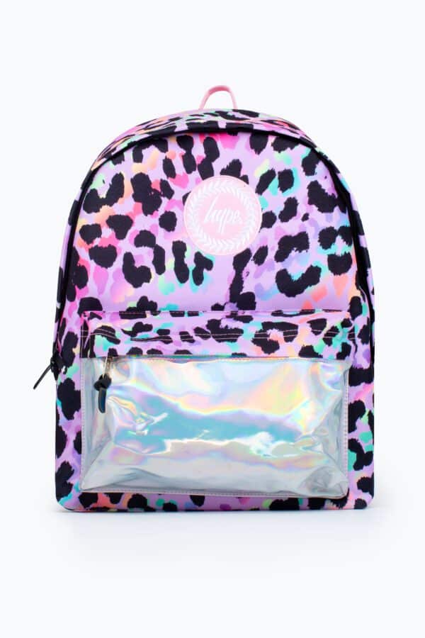 hype rainbow leopard backpack