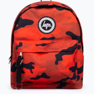 hype red camo backpack front view