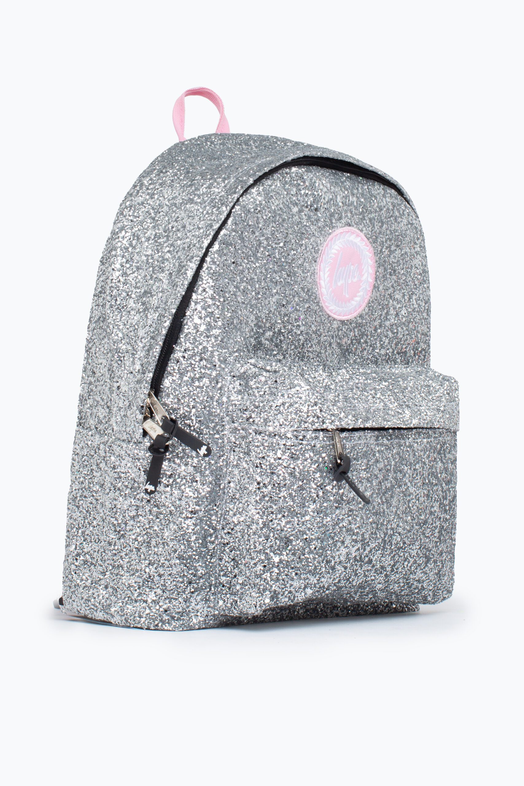 hype silver glitter backpack