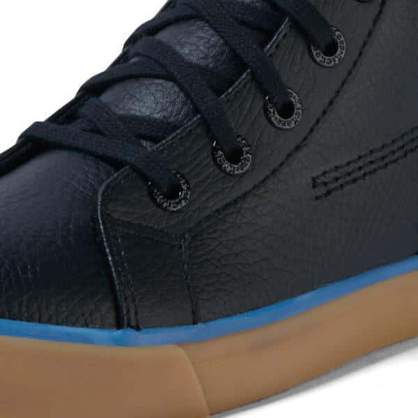 kickers boys hi top padded leather tovni shoes close up