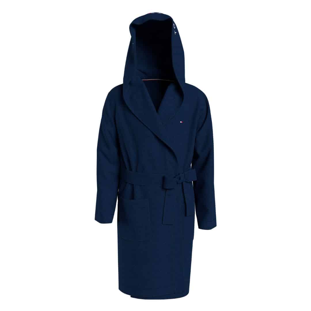 tommy hilfiger navy boys dressing gown front view