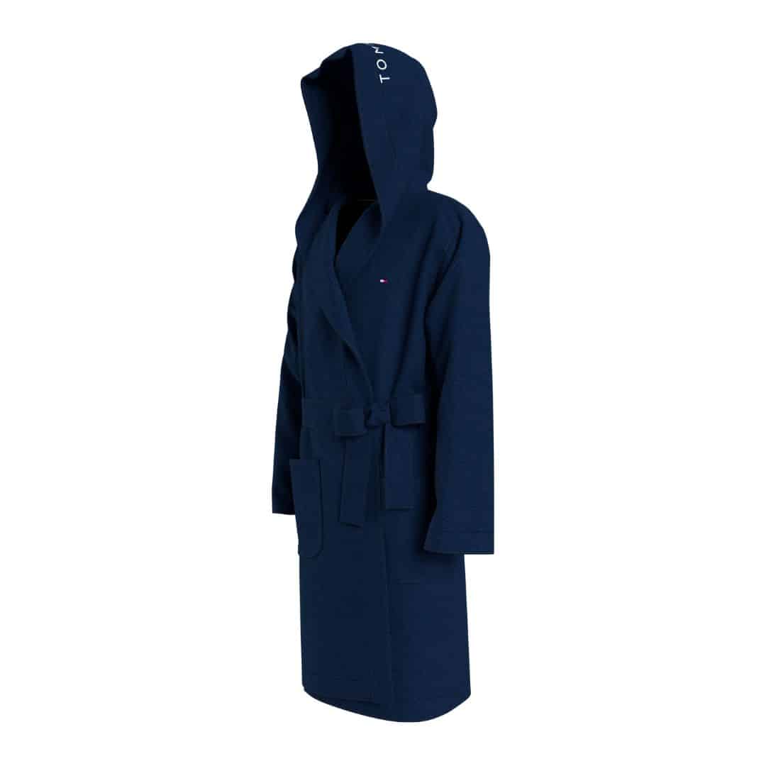 tommy hilfiger navy boys dressing gown side view