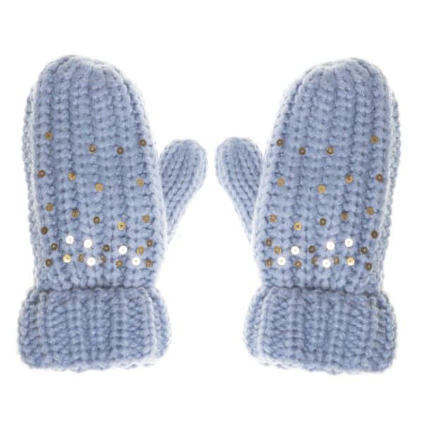 rockahula pale blue gloves with sequins