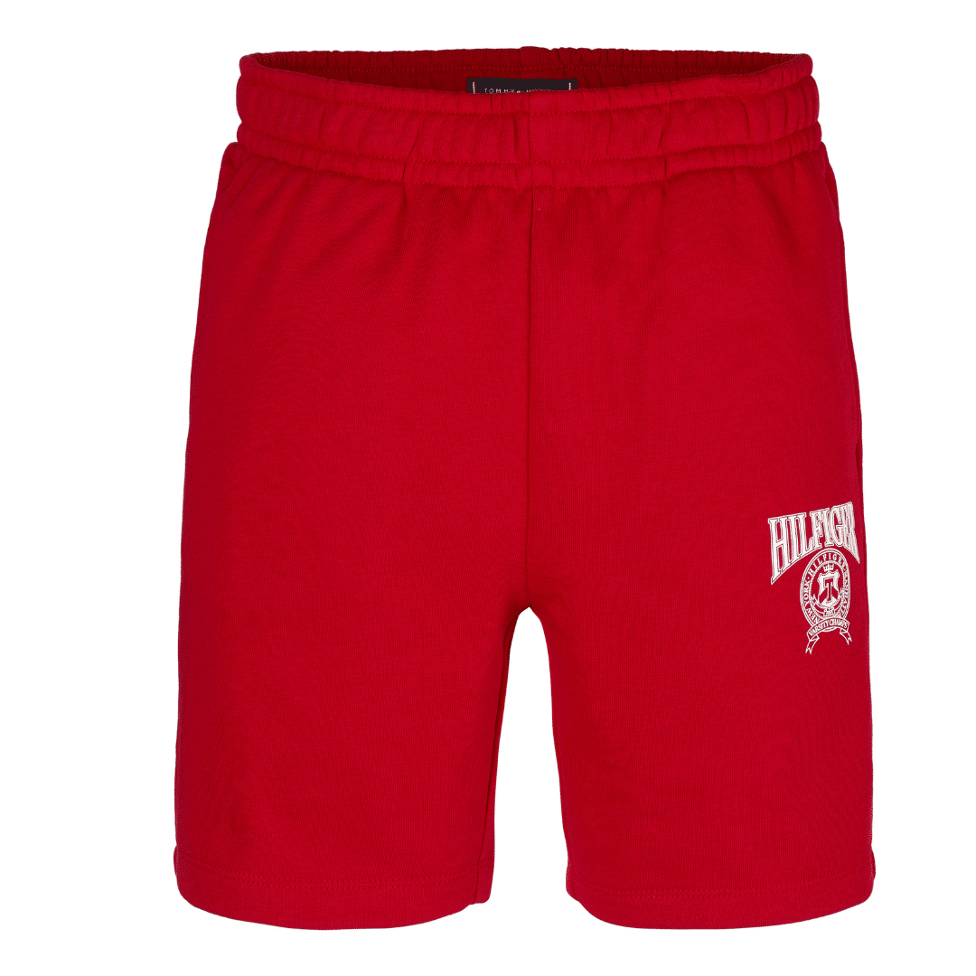 Tommy Hilfiger boys red shorts front view