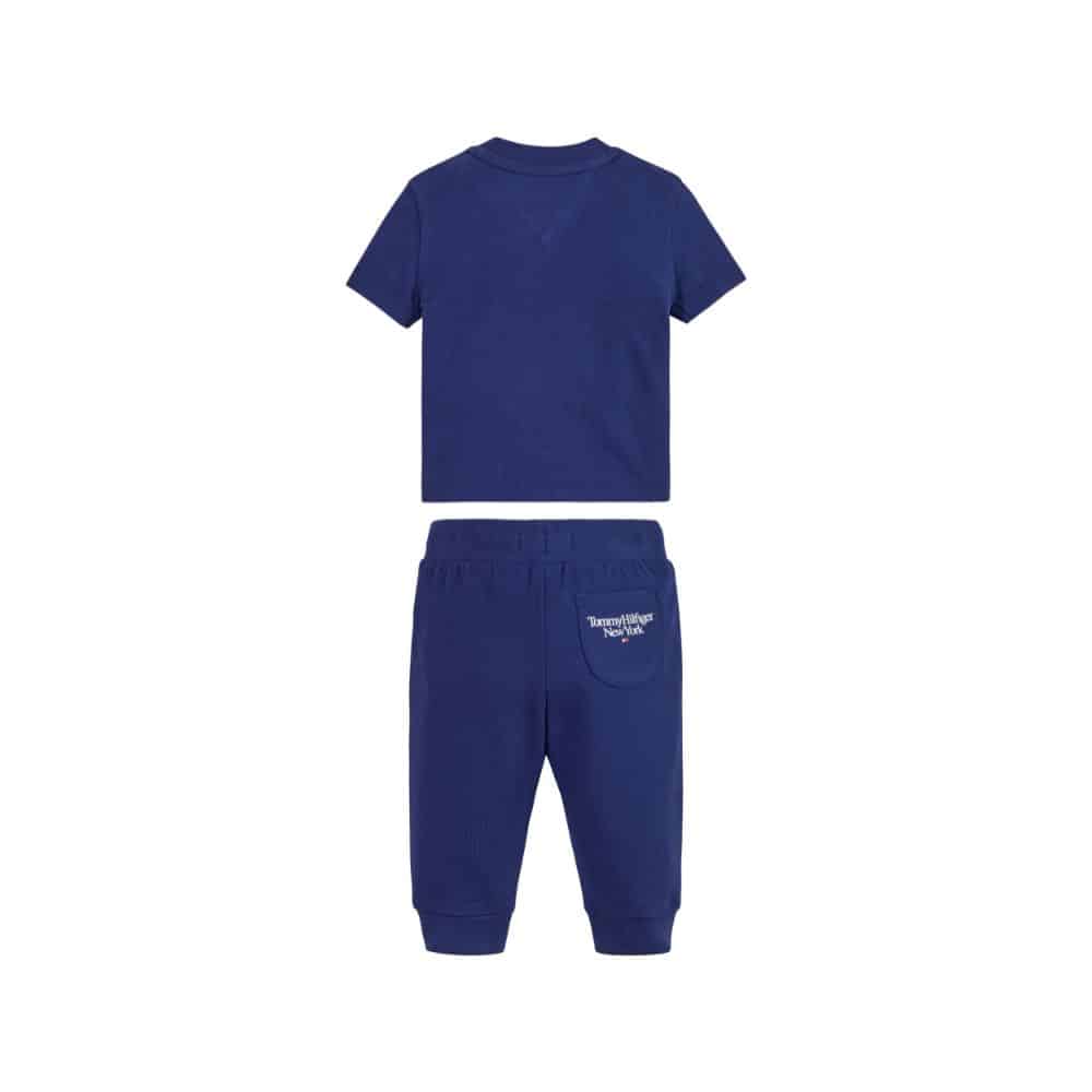 Tommy Boys blue tracksuit bottoms and tee back