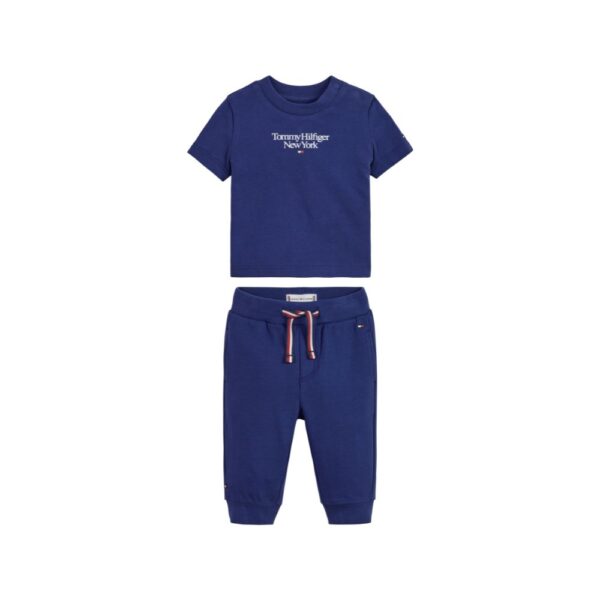 Tommy Boys blue tracksuit bottoms and tee