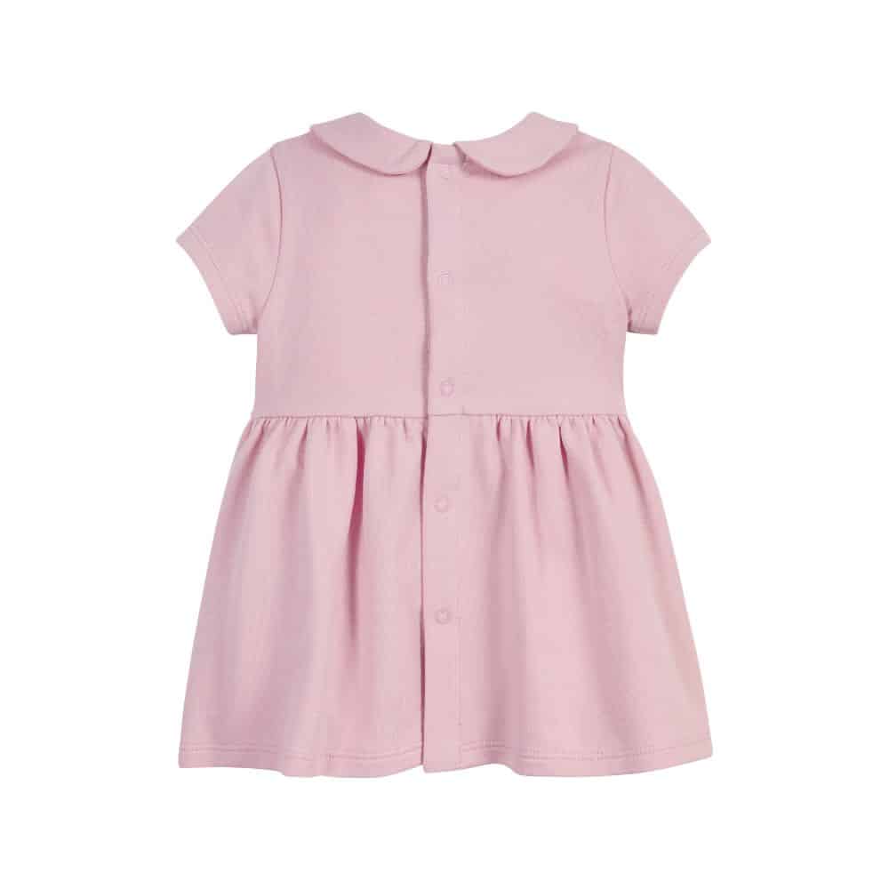 Tommy baby girl pale pink dress back