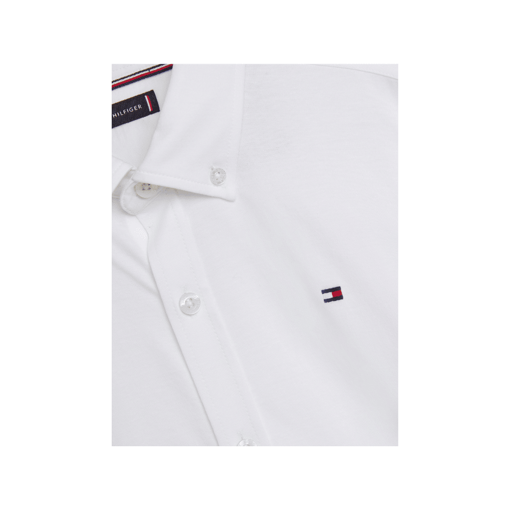 Tommy Hilfiger boys white shirt front view close up