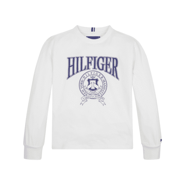 Tommy Hilfiger boys white sweater front view