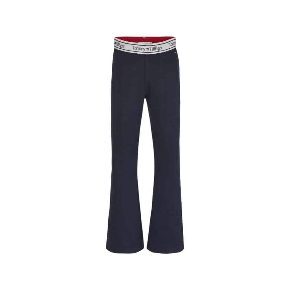 Tommy black girls trousers on white background