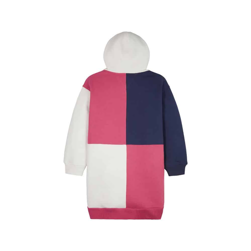 Tommy oversized 80s style colour block kids hoodie back