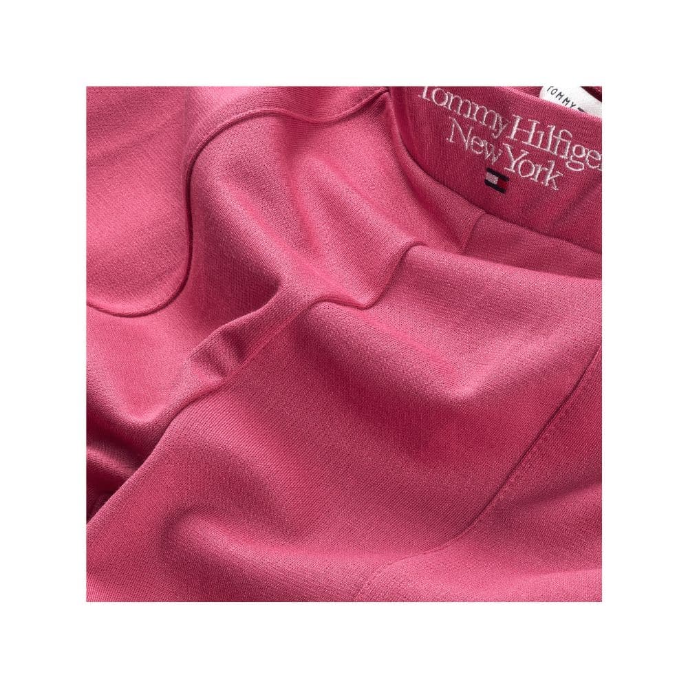 Tommy Hilfiger New York girls pink trousers with logo close up