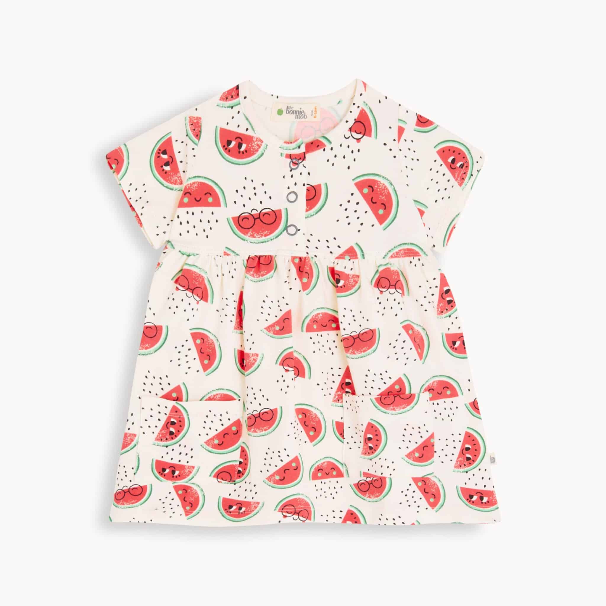 the bonnie mob watermelon short sleeved dress