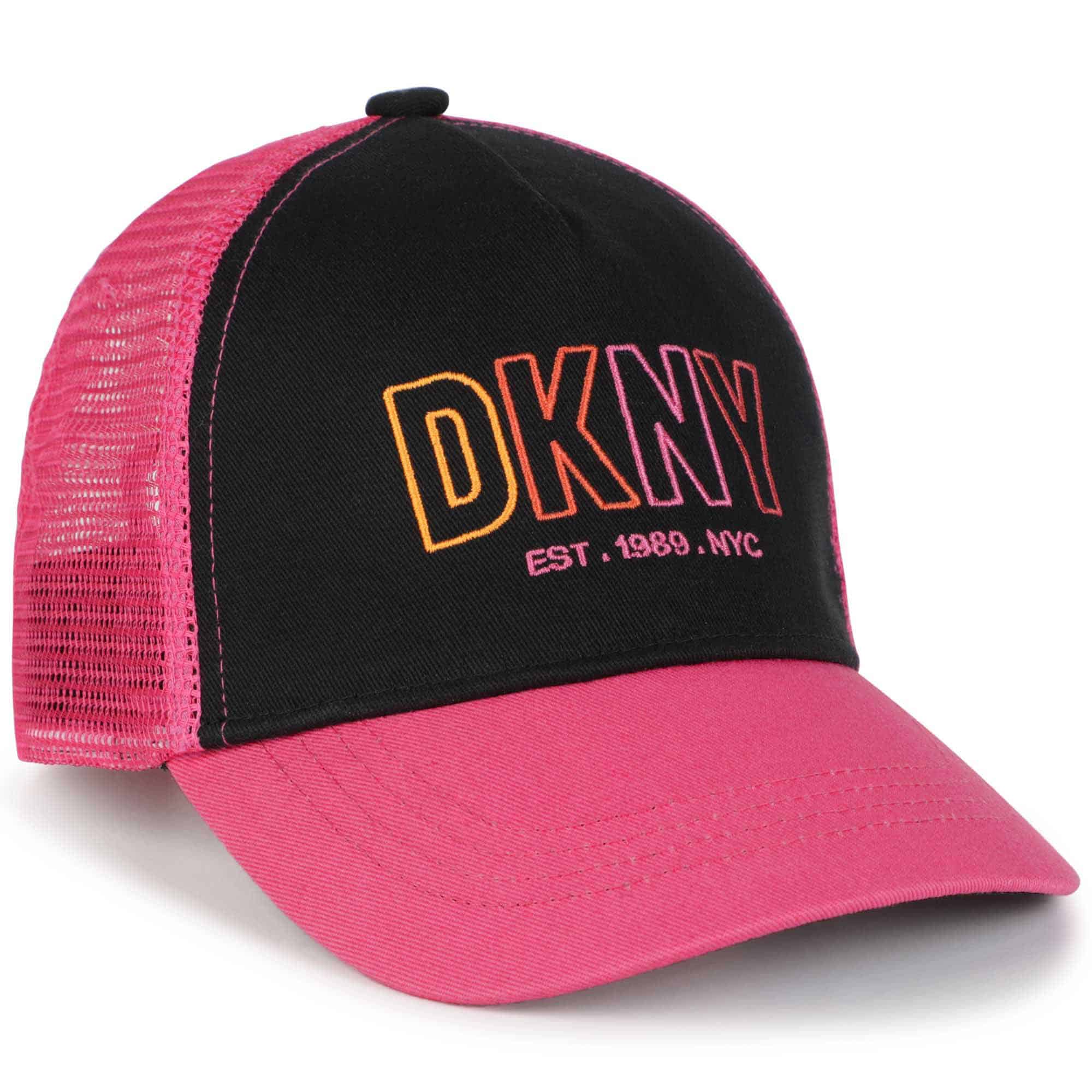 DKNY girls black and pink baseball cap