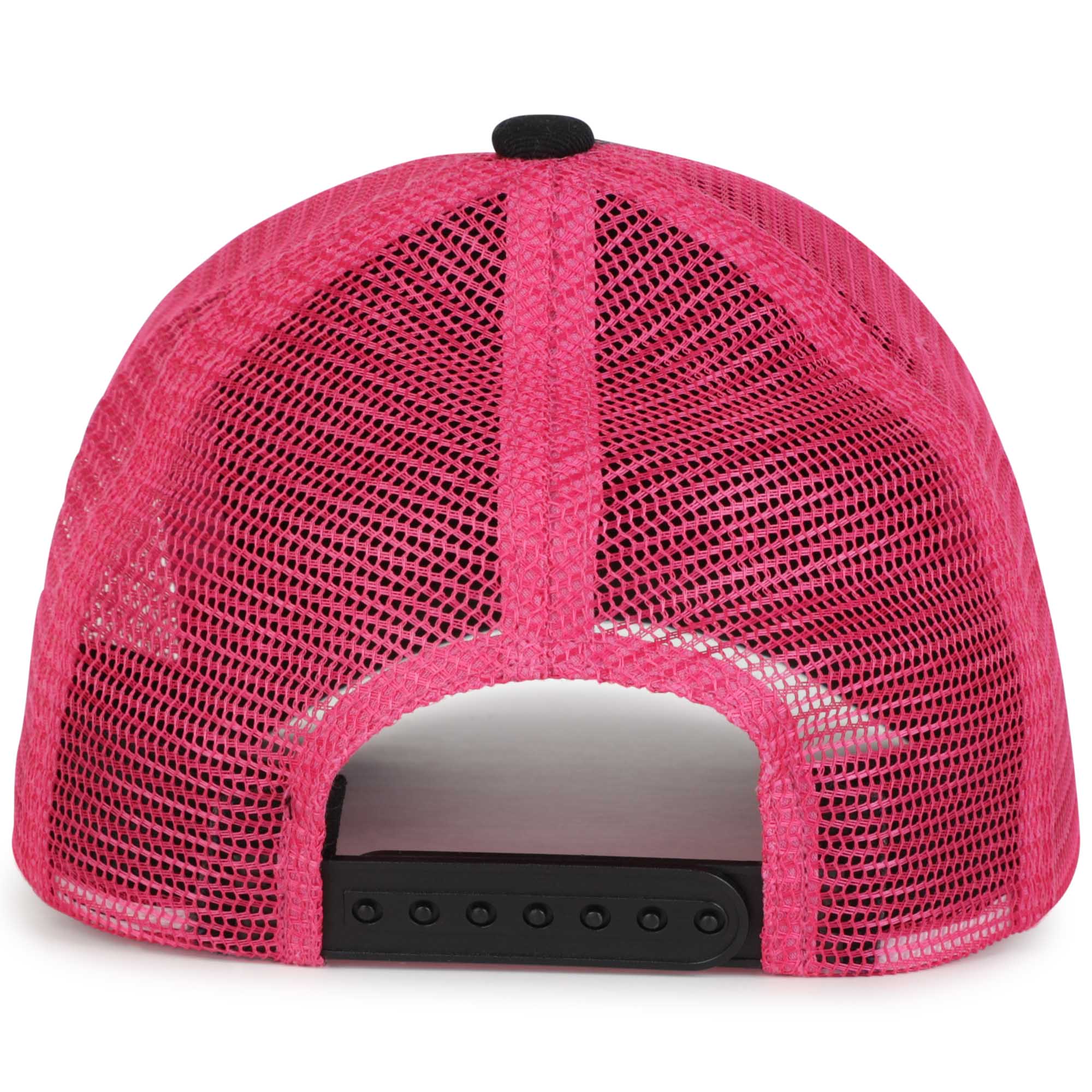 DKNY girls black and pink baseball cap back view