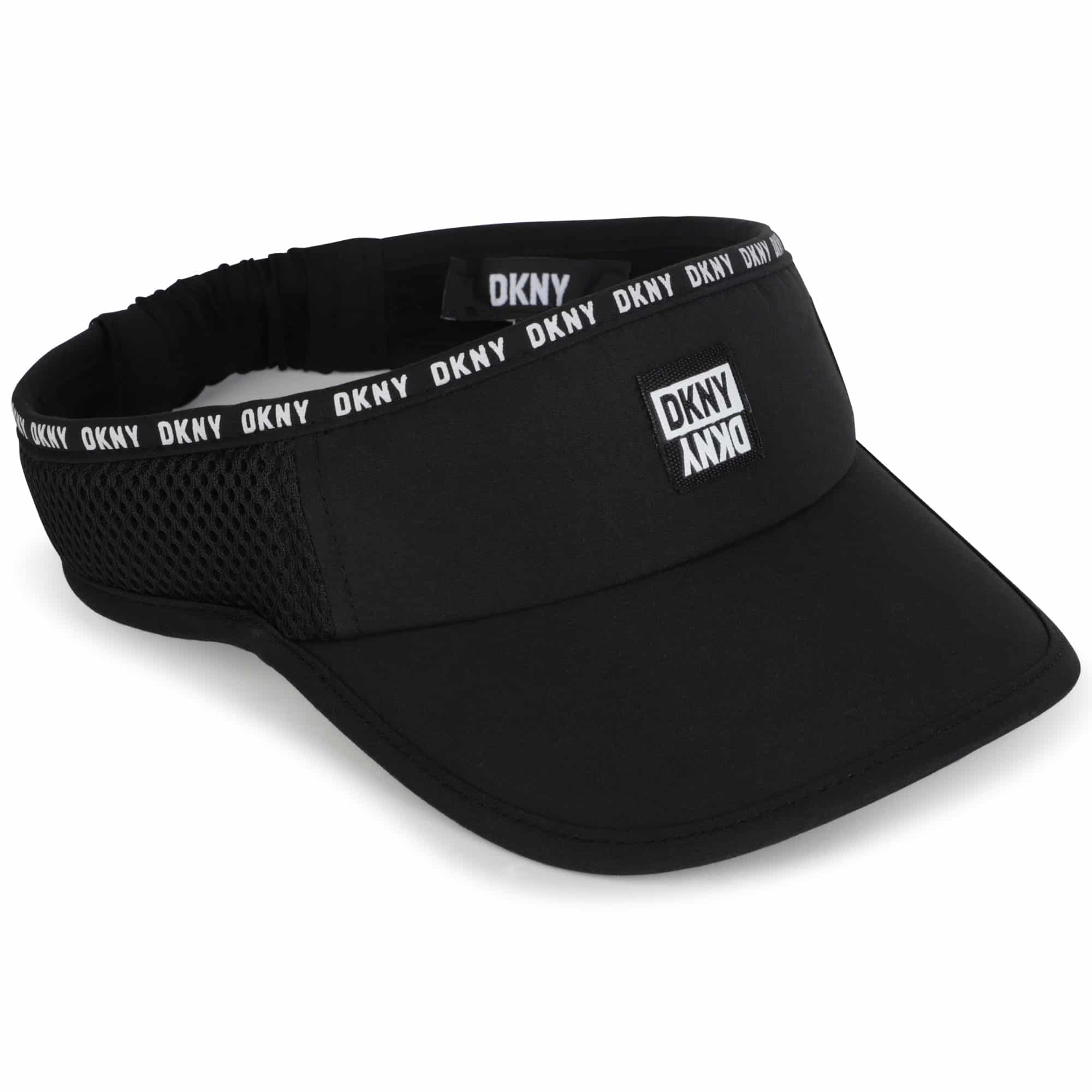 DKNY girls black visor with logos