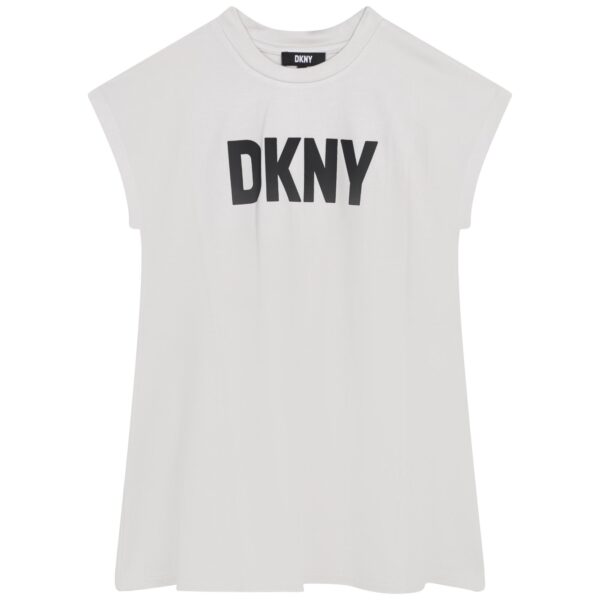 DKNY girls white dress with logo