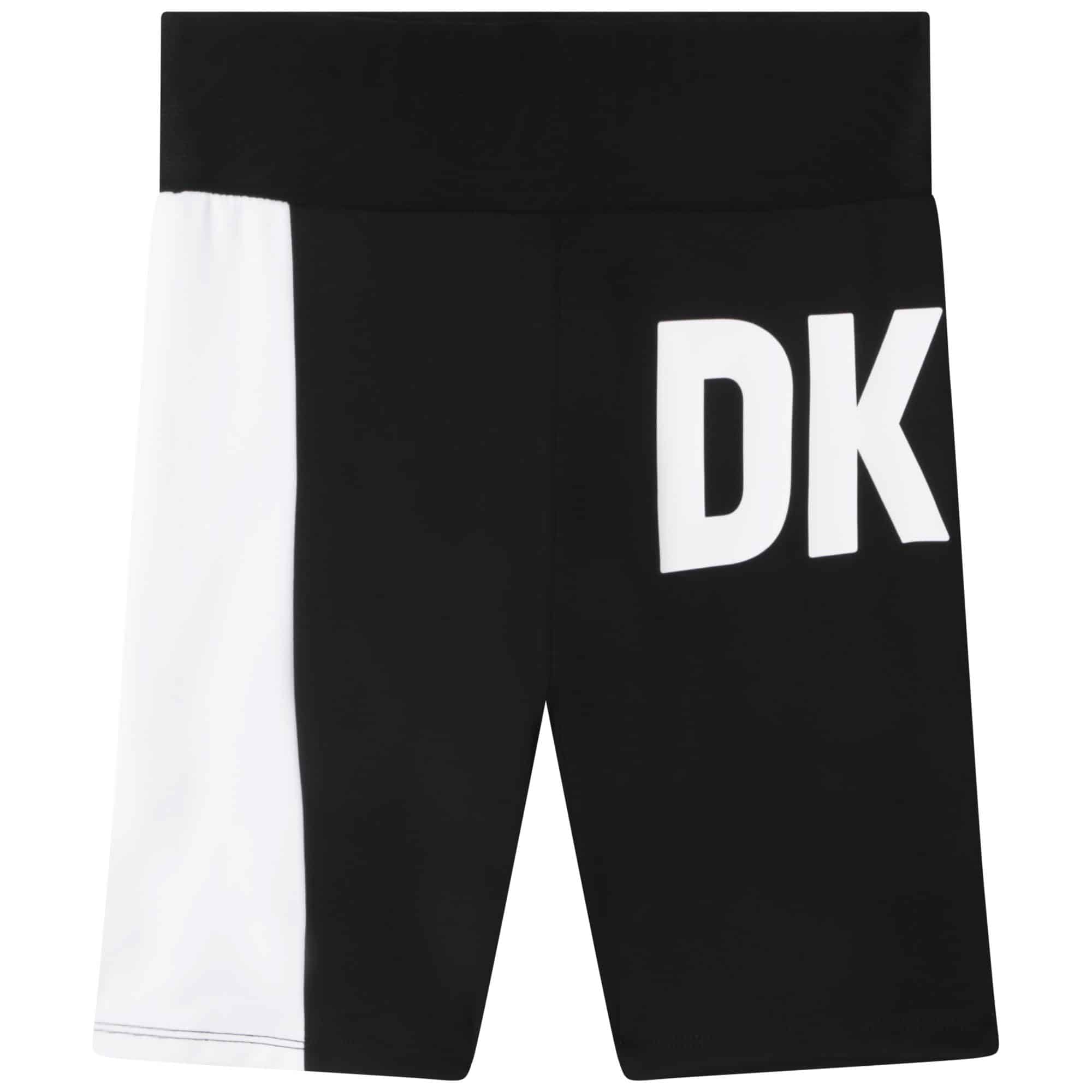 DKNY girls black and white cycling shorts