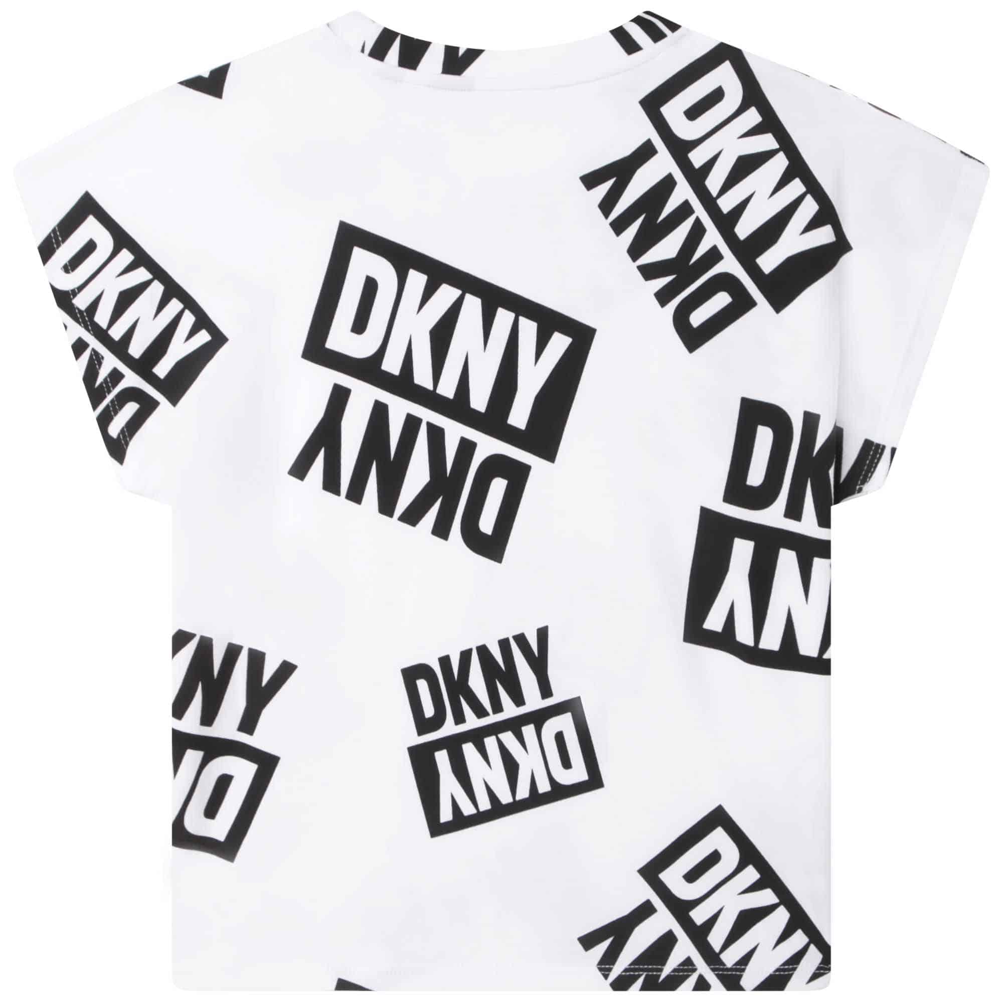 DKNY girls tshirt with multiple logos back
