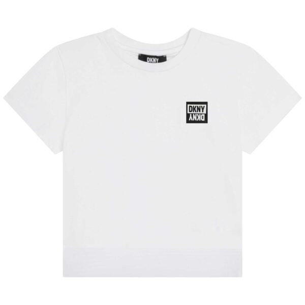 DKNY unisex white tshirt with black logo