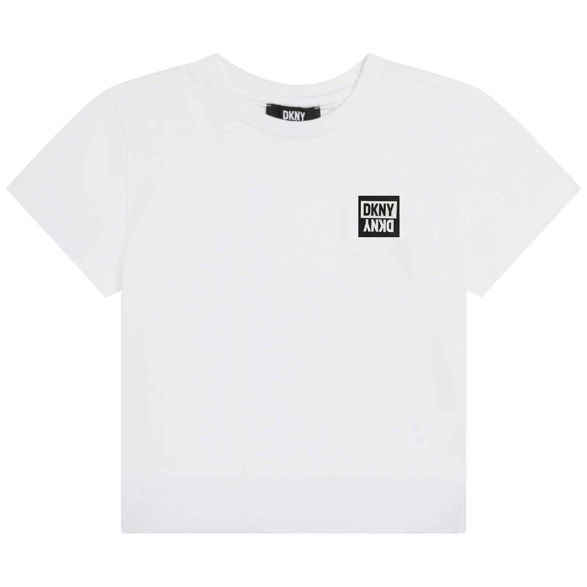 DKNY unisex white tshirt with black logo