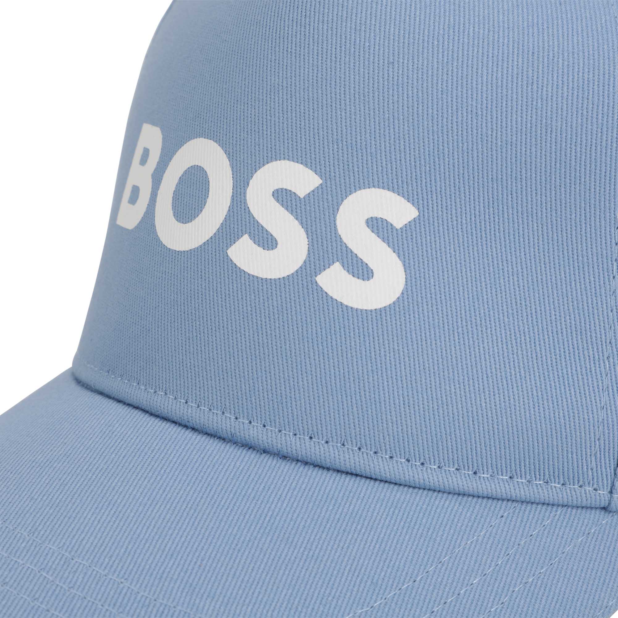 Boss boys blue cap close up