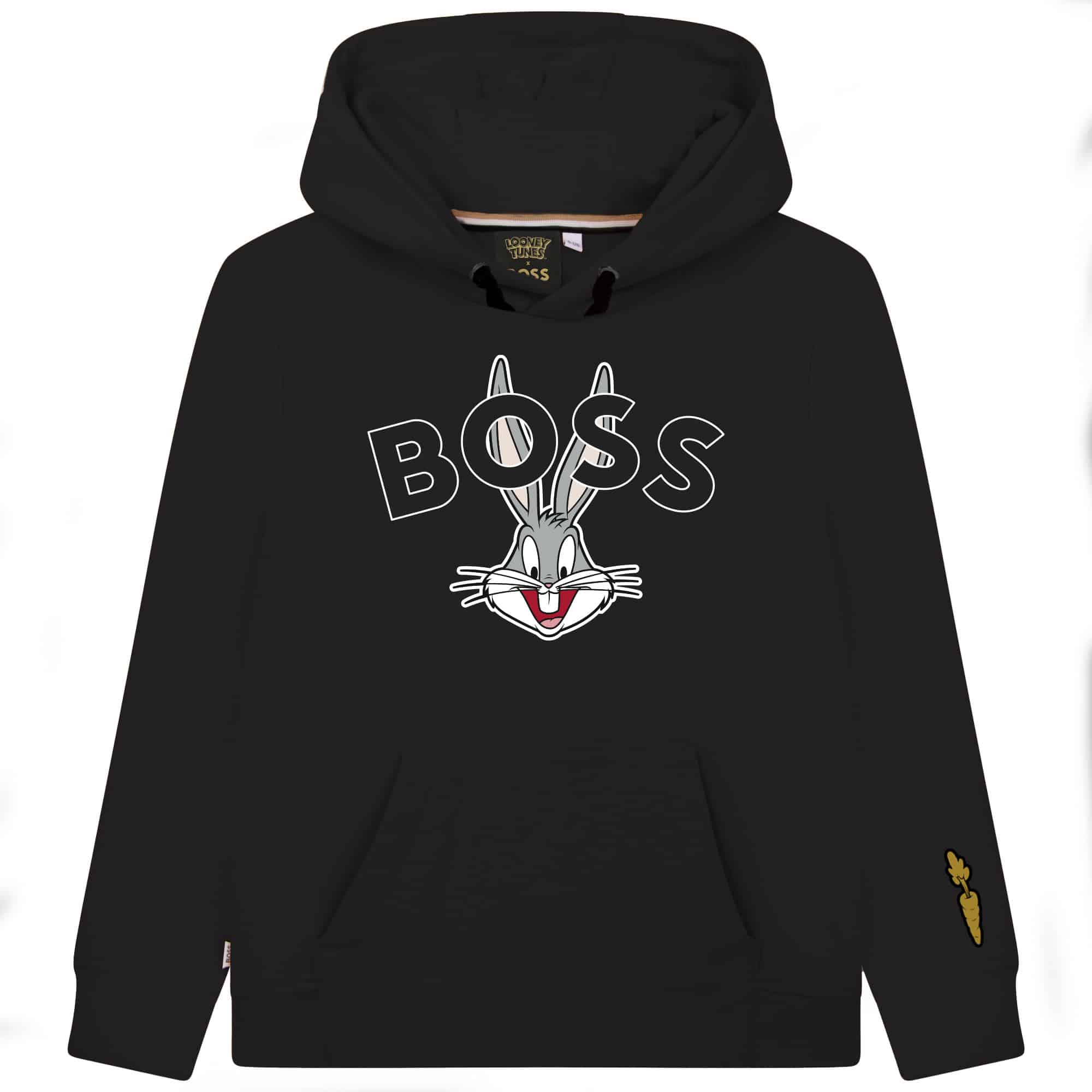 Boss boys black bugs bunny hoodie