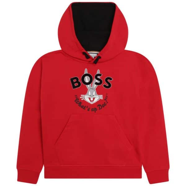 Boss boys red bugs bunny hoodie