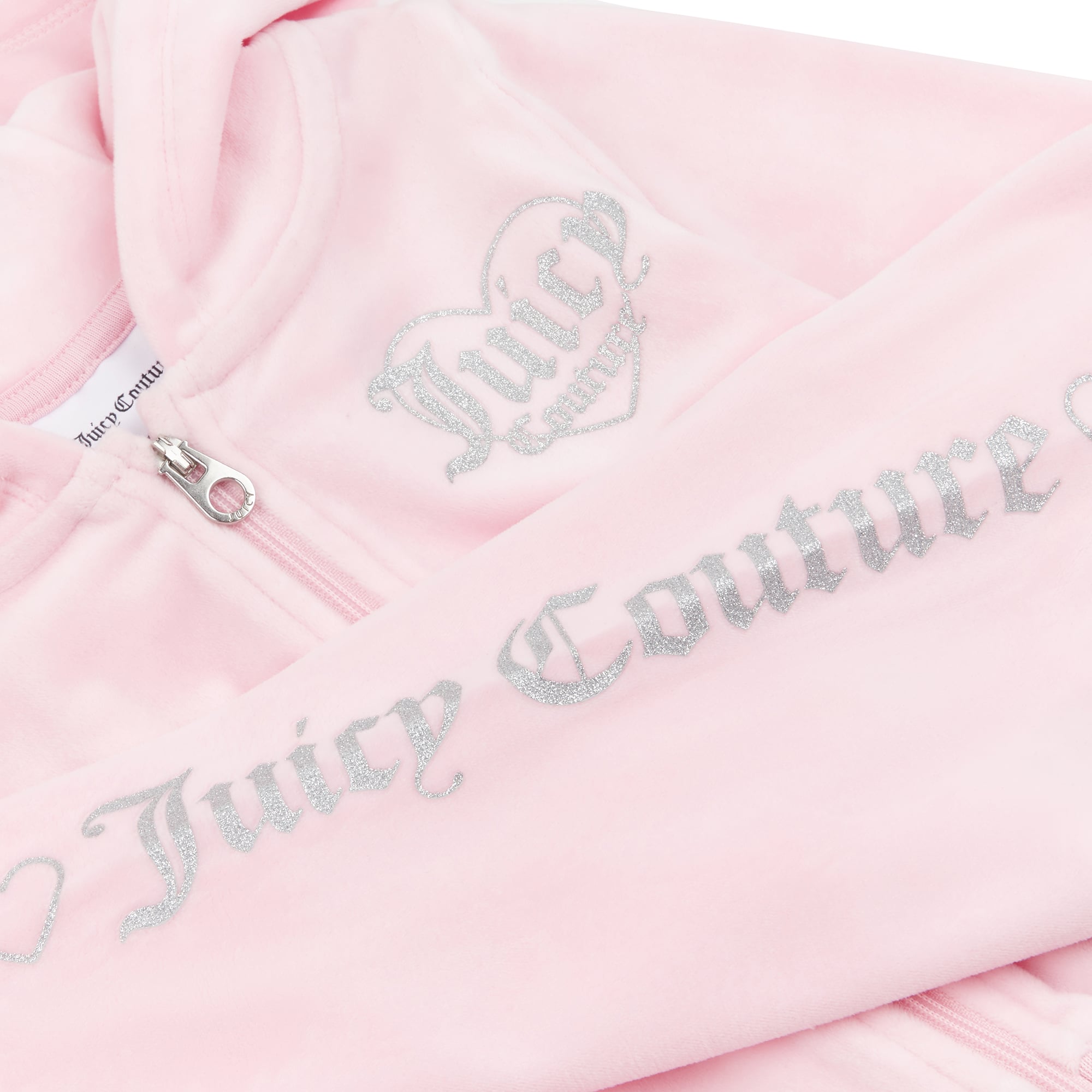 Juicy Couture pale pink velour girls tracksuit set