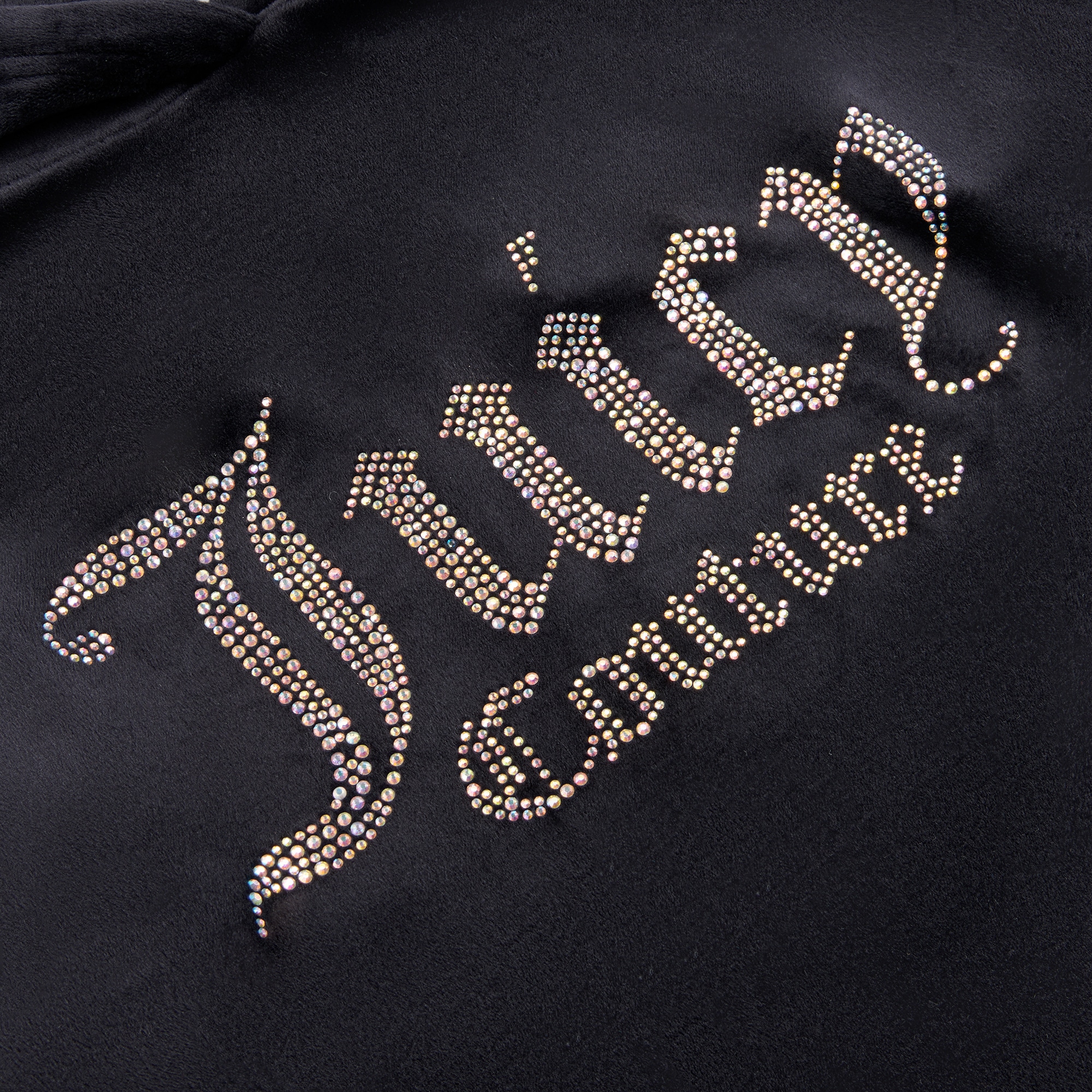 Juicy Couture diamante logo close up