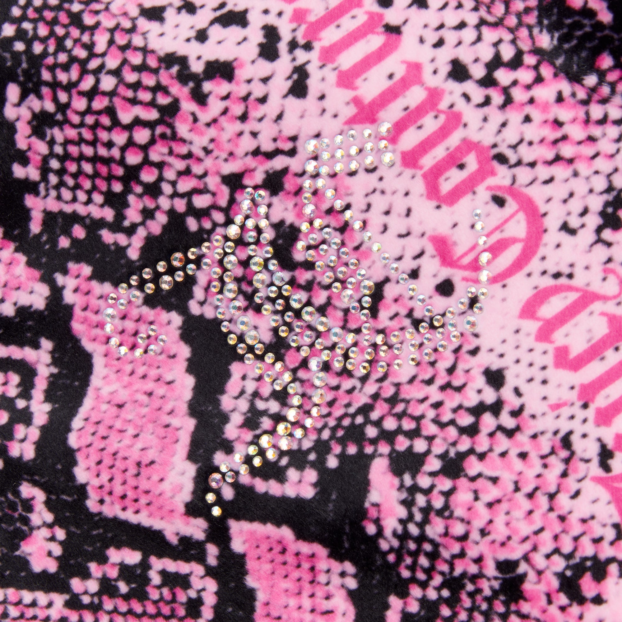 Juicy Couture pink snakeskin logo