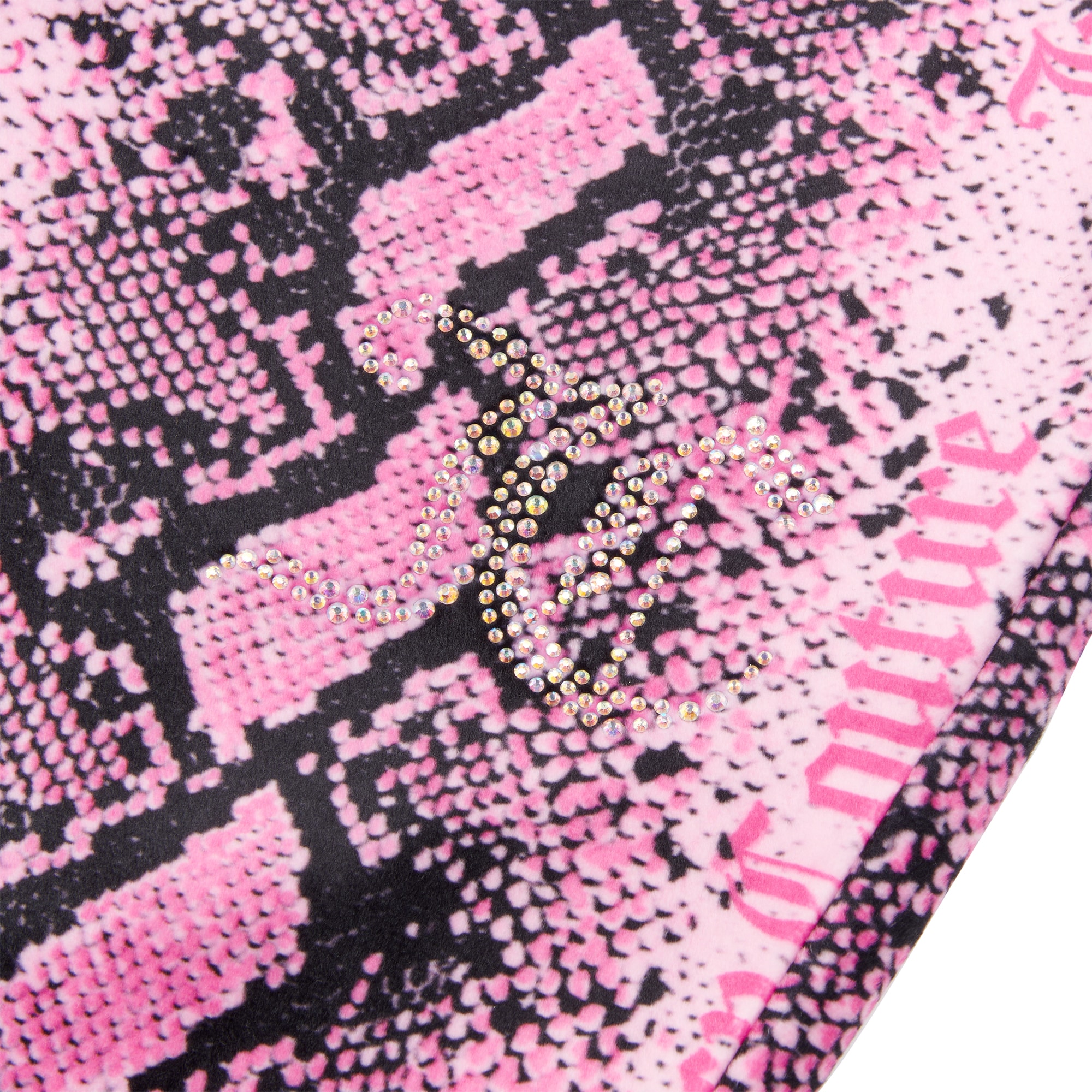Juicy Couture pink snakeskin girls tracksuit bottoms close up
