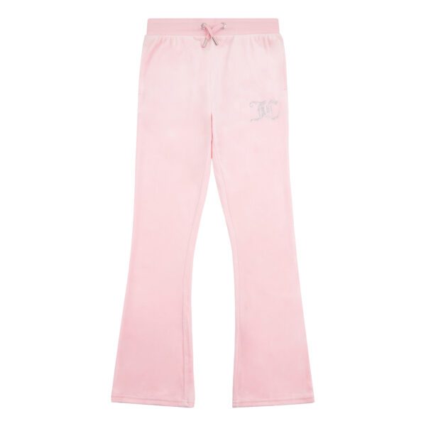 Juicy Couture girls pale pink velour tracksuit bottoms