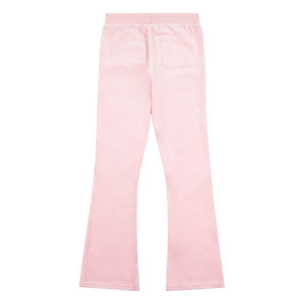 Juicy Couture girls pale pink velour tracksuit bottoms back view