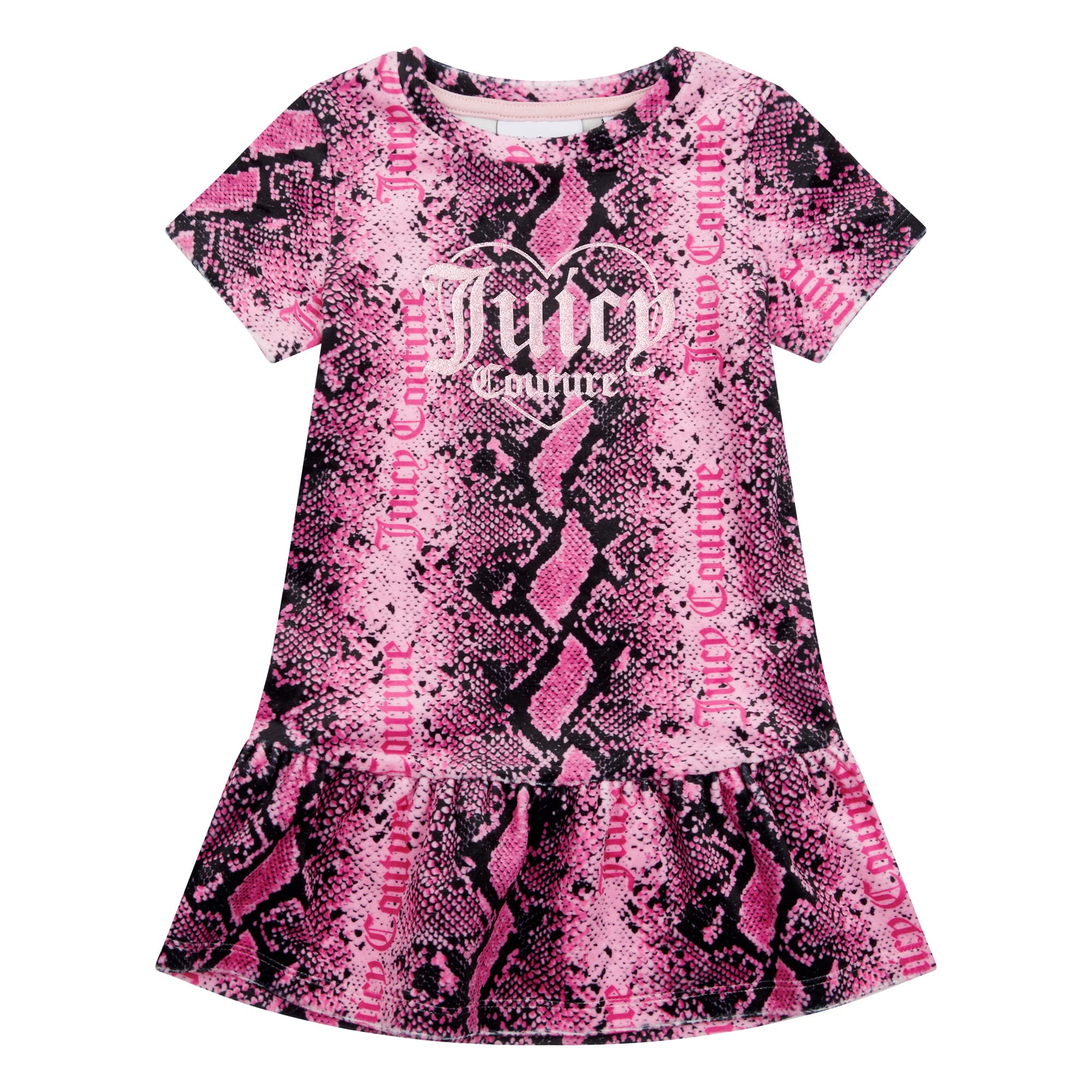 Juicy Couture snakeskin pink girls dress front view