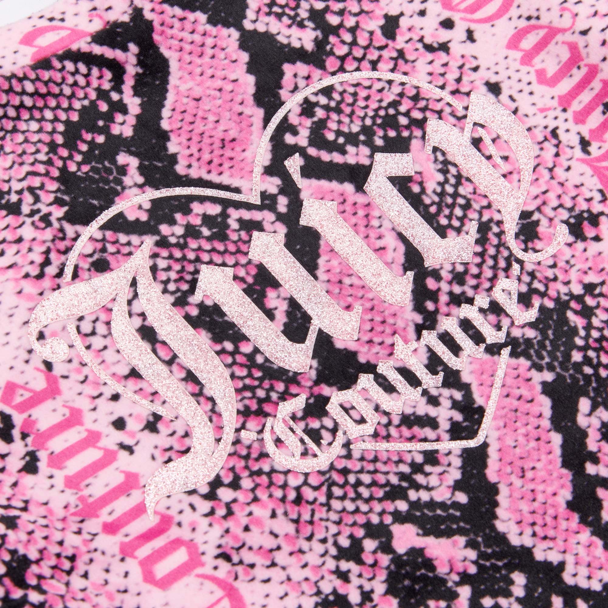 Juicy Couture snakeskin pink girls dress close up