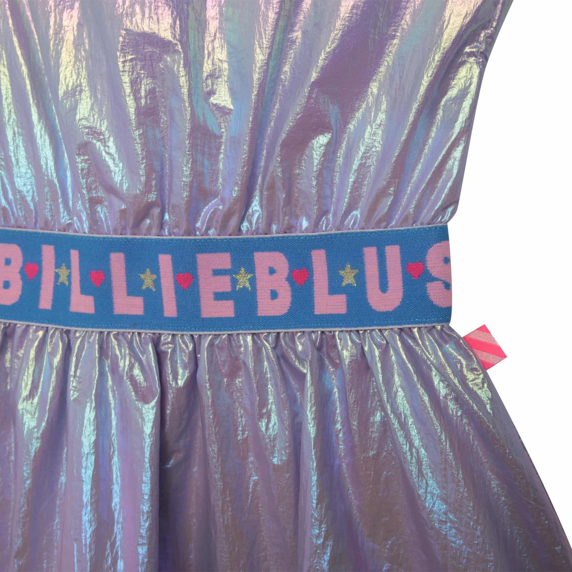 Billieblush lilac irridescent dress close up